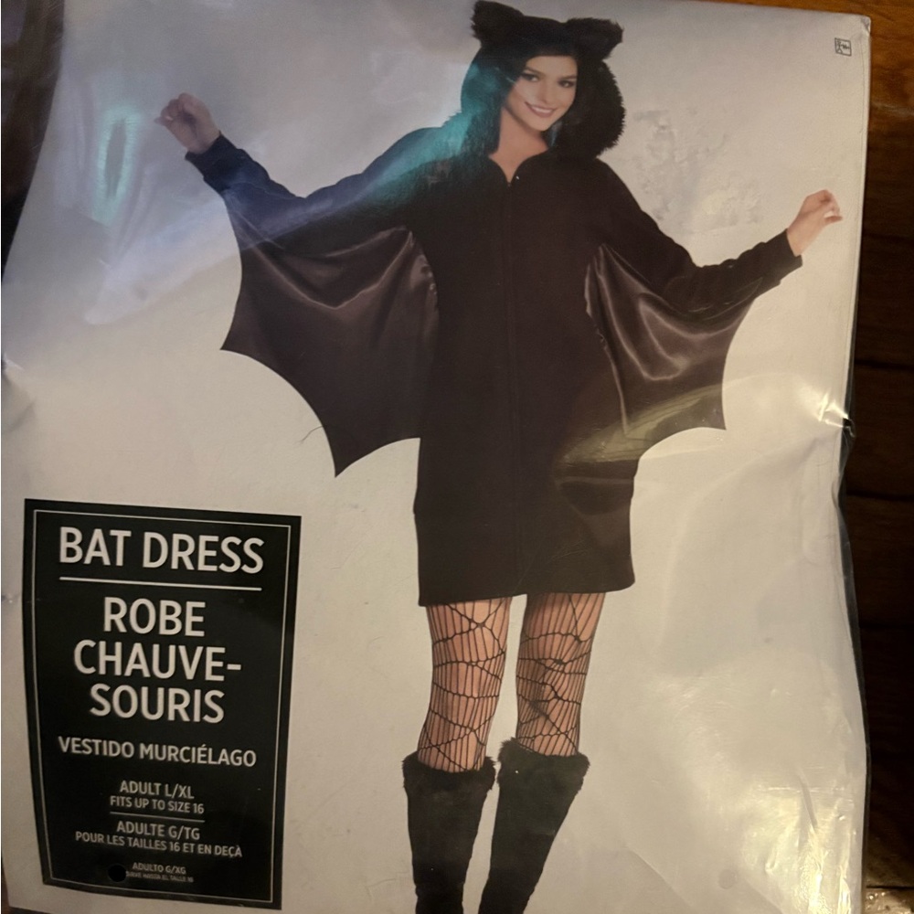 Adult Bat Costume Dress - Black